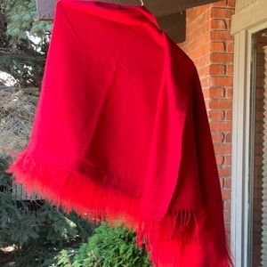 Whistler shawl with Marabou trim